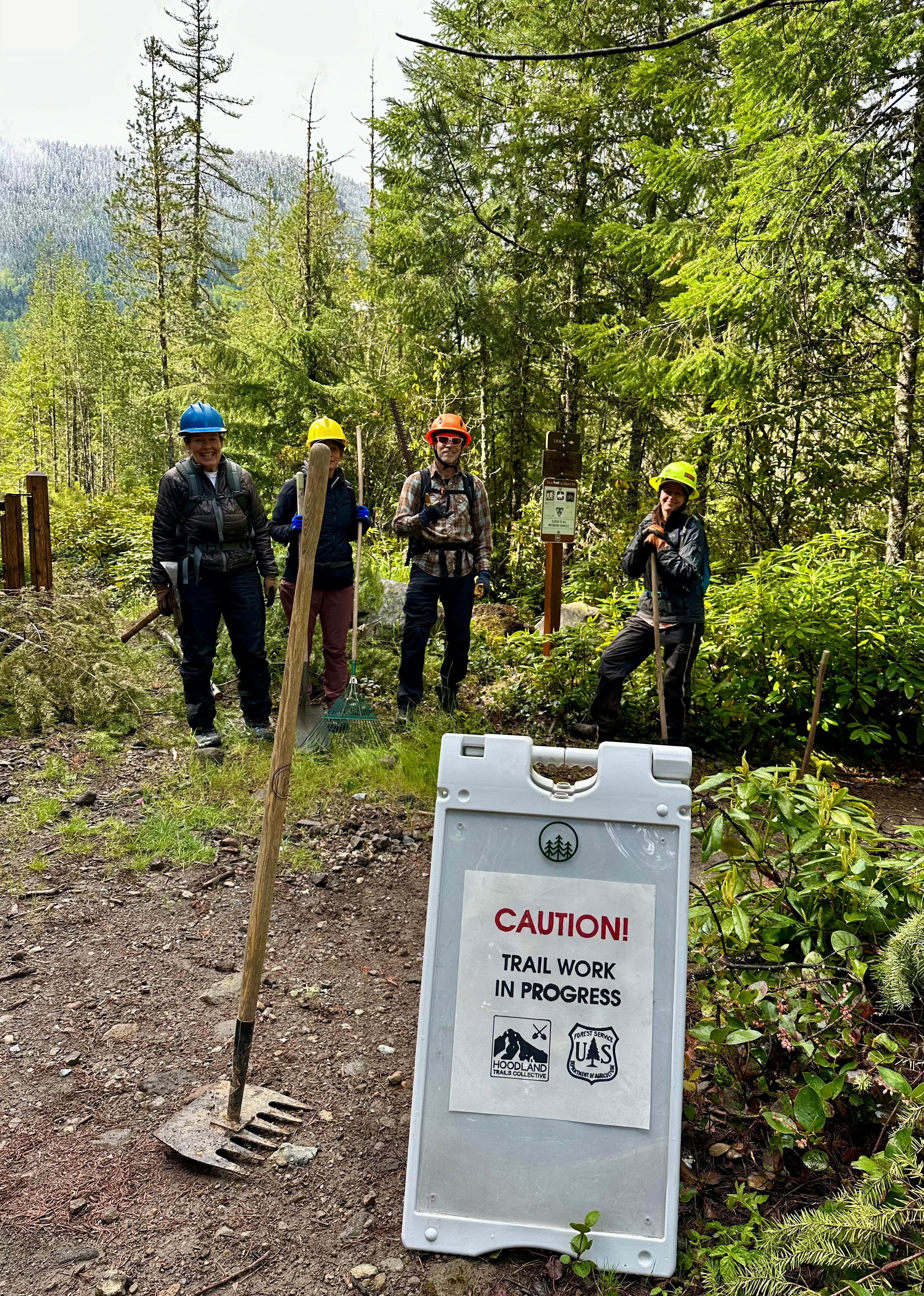 Stepping off at the top of lower Bridle Trail